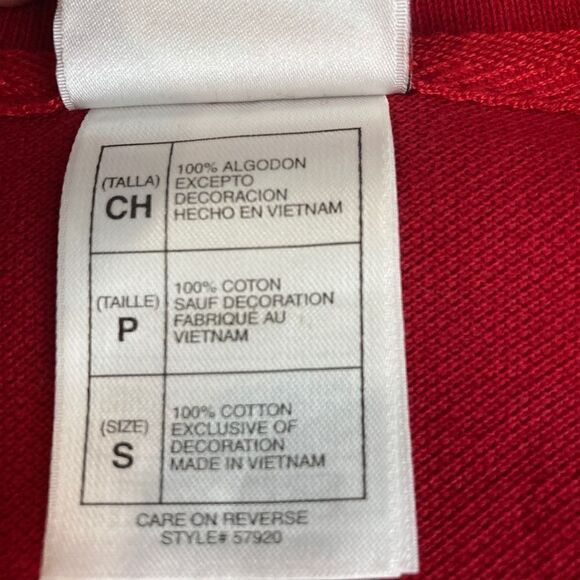 Vintage Disney Y2K Red Patch Mickey Mouse Long Sleeve Unisex Polo Shirt Size S - Picture 5 of 6